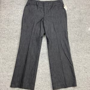 gap‎ pants womens 16 wide leg mid rise stretch cury fit flared gray
